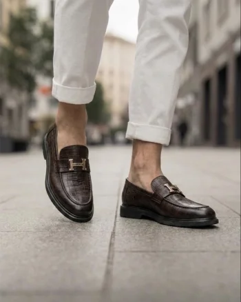 Mocasini barbati H  casual  maro  piele eco  comozi   H03