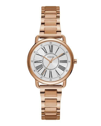 Ceas analog cu bratara metalica, Auriu rose