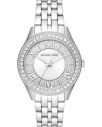 Ceas quartz cu zirconia, Argintiu