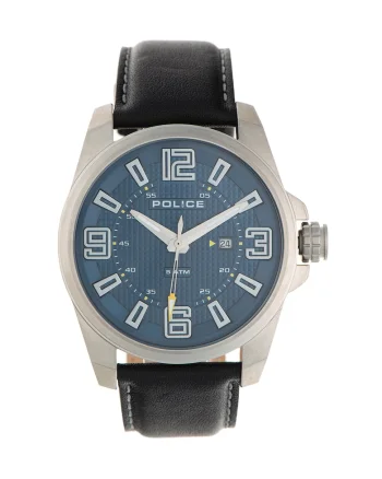 Ceas quartz cu o curea de piele, Negru