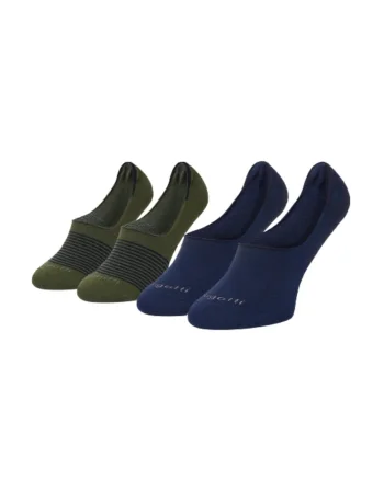 Set 2 sosete barbati,  culoare uni / dungi, 43 - 46 EU, verde / albastru