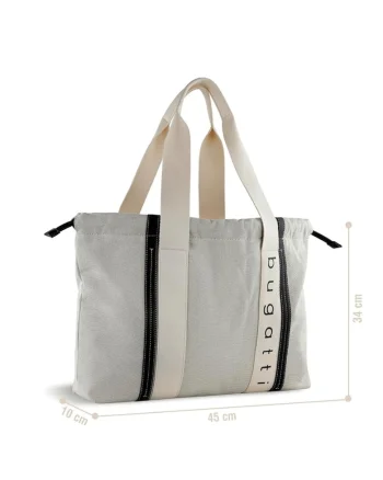 Geanta dama tip shopper,  seria Ambra, 495392, Bej | Negru