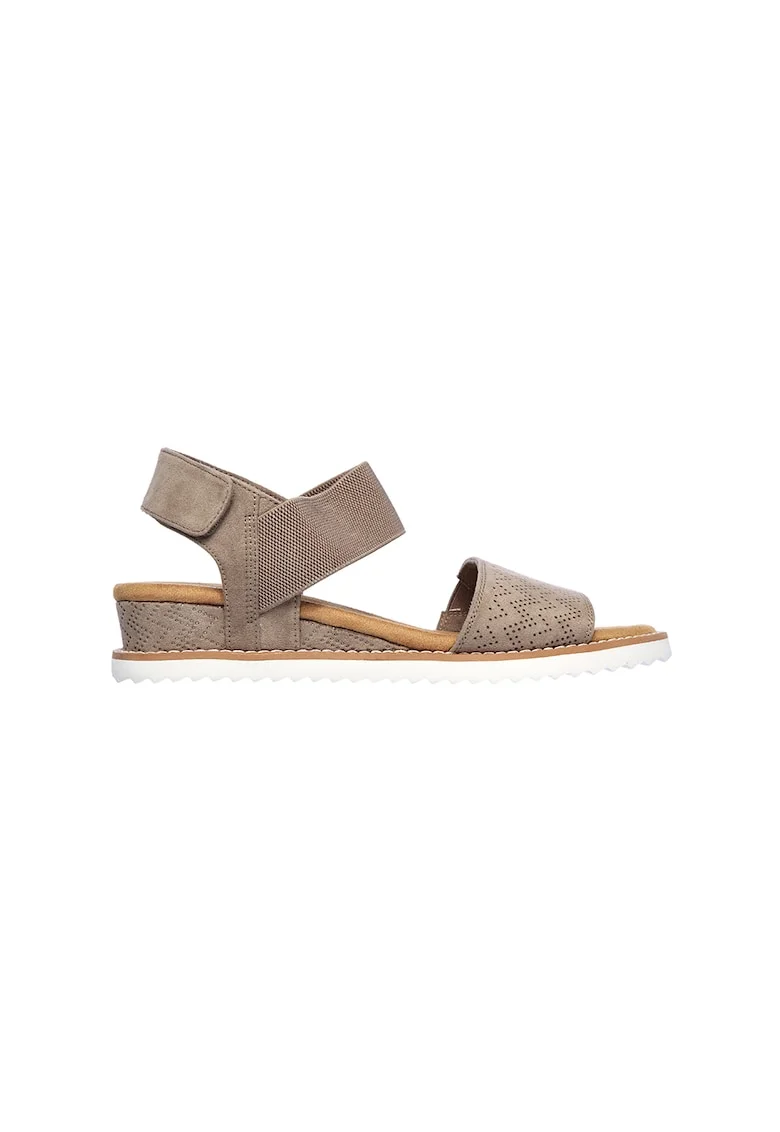 Sandale de piele intoarsa sintetica Desert Kiss, Maro taupe