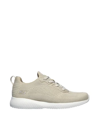 Pantofi sport din material tricotat Bobs Squad Tough Talk, Maro nisip