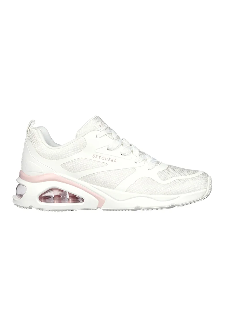 Pantofi sport de plasa cu garnituri sintetice Tres-Air Revolution, Alb/Roz pastel