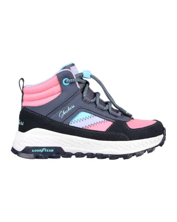 Ghete fete Fuse Tread Let's Explore,  Negru, Albastru pastel/Roz pastel/Gri carbune