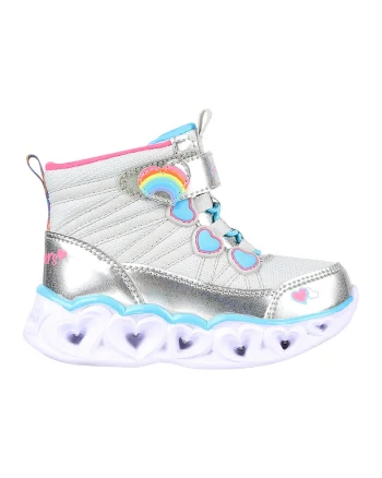 Pantofi sport inalti cu lumini LED Heart Lights-Sweet, Argintiu