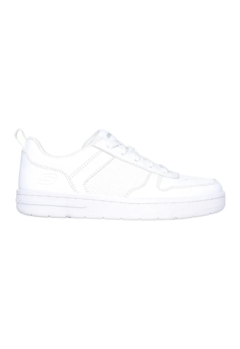 Pantofi sport din piele ecologica Smooth Street, Alb optic