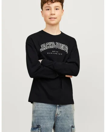 Bluza lejera cu imprimeu logo, Alb/Negru