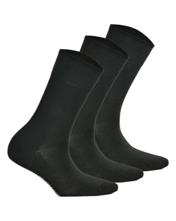 Set de sosete lungi uni - 3 perechi, Negru
