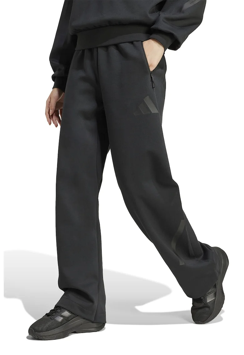 Pantaloni de trening lejeri cu buzunare cu fermoar Z.N.E. Bar, Negru stins