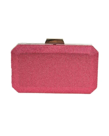 Geanta plic cu strasuri, Fucsia