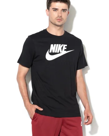 Tricou cu imprimeu logo Icon Futura, Negru/Alb optic