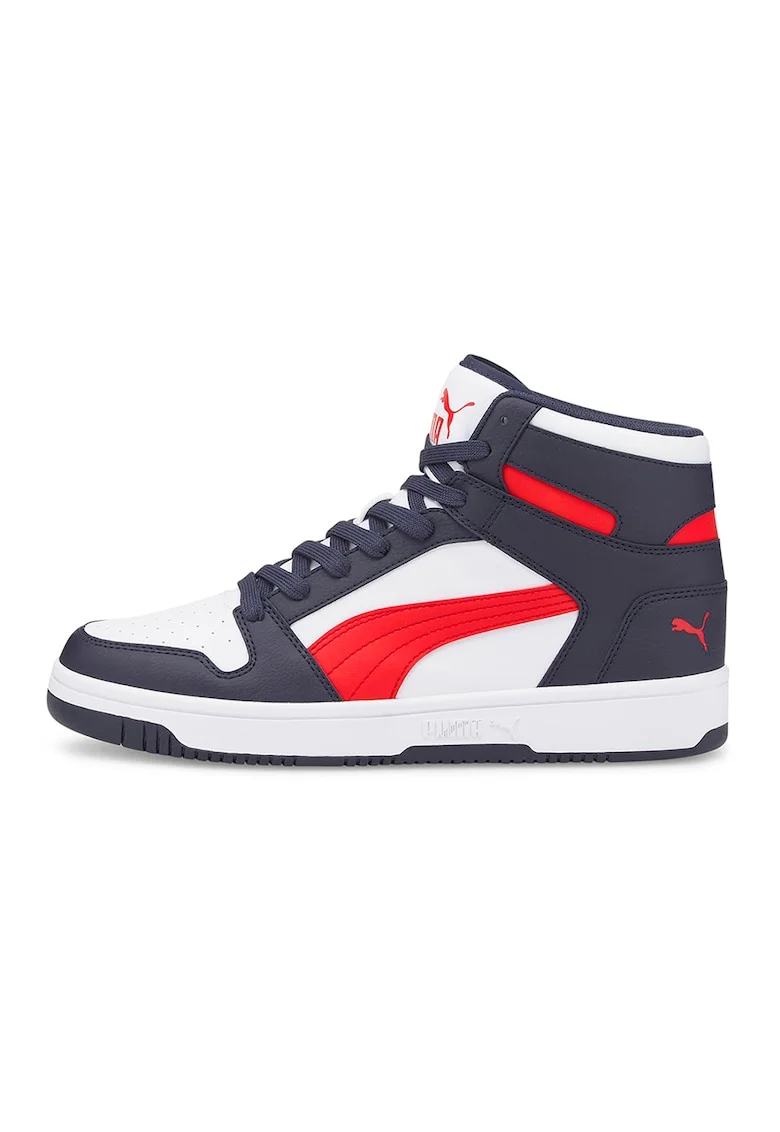 Pantofi sport high-top de piele ecologica Rebound LayUp, Rosu/Alb optic/Bleumarin