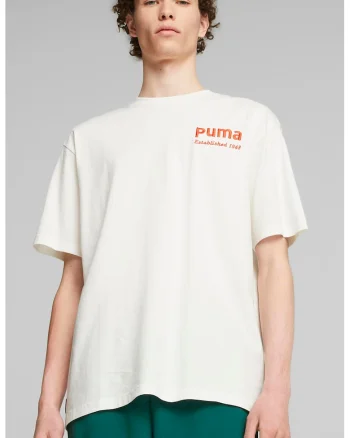 Tricou de bumbac cu logo brodat, Alb/Portocaliu