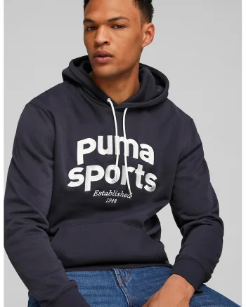 Hanorac din amestec de bumbac cu logo brodat, Alb/Bleumarin