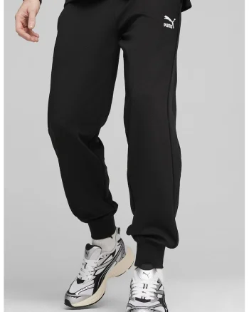 Pantaloni de trening cu buzunare oblice T7, Negru