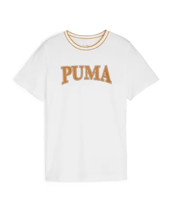 Tricou de bumbac cu imprimeu logo Squad, Alb/Portocaliu