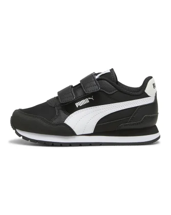 Pantofi sport ST Runner v4 NL cu inchidere velcro, Alb/Negru