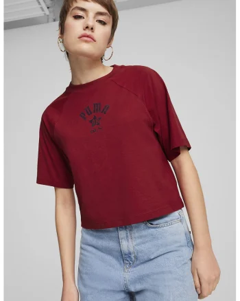 Tricou relaxed fit cu logo, Rosu inchis