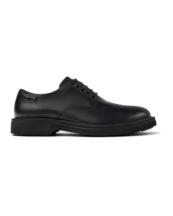Pantofi derby de piele cu sireturi Norman, Negru