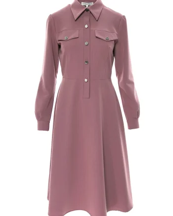 Rochie-camasa evazata, Lila pal