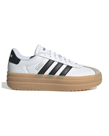 Pantofi sport cu garnitura din piele intoarsa VL Court Bold, Negru/Alb optic/Grej