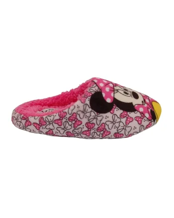 Papuci cu Minie Mouse, Alb/Fucsia