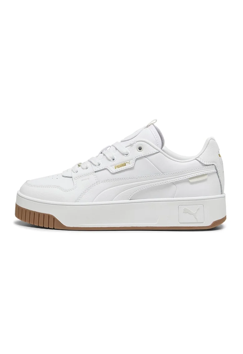 Pantofi sport de piele si piele ecologica Carina Street Lux, Alb optic