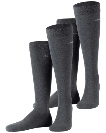 Set de sosete unisex lungi pana la genunchi - 2 perechi, Gri antracit