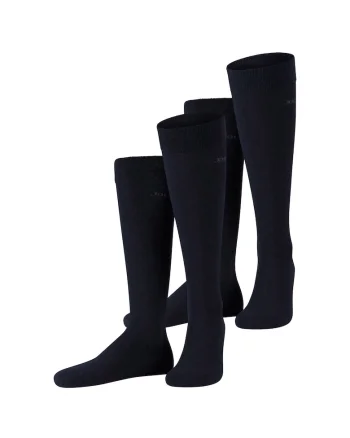 Set de sosete unisex lungi pana la genunchi - 2 perechi, Albastru inchis