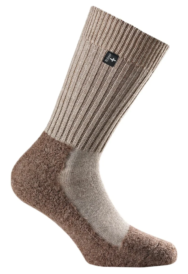 Sosete lungi unisex pentru trekking 174121, Bej