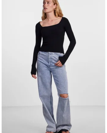 Bluza cu striatii si maneci raglan, Negru