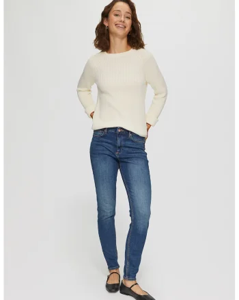 Pulover cu maneci raglan, Alb murdar