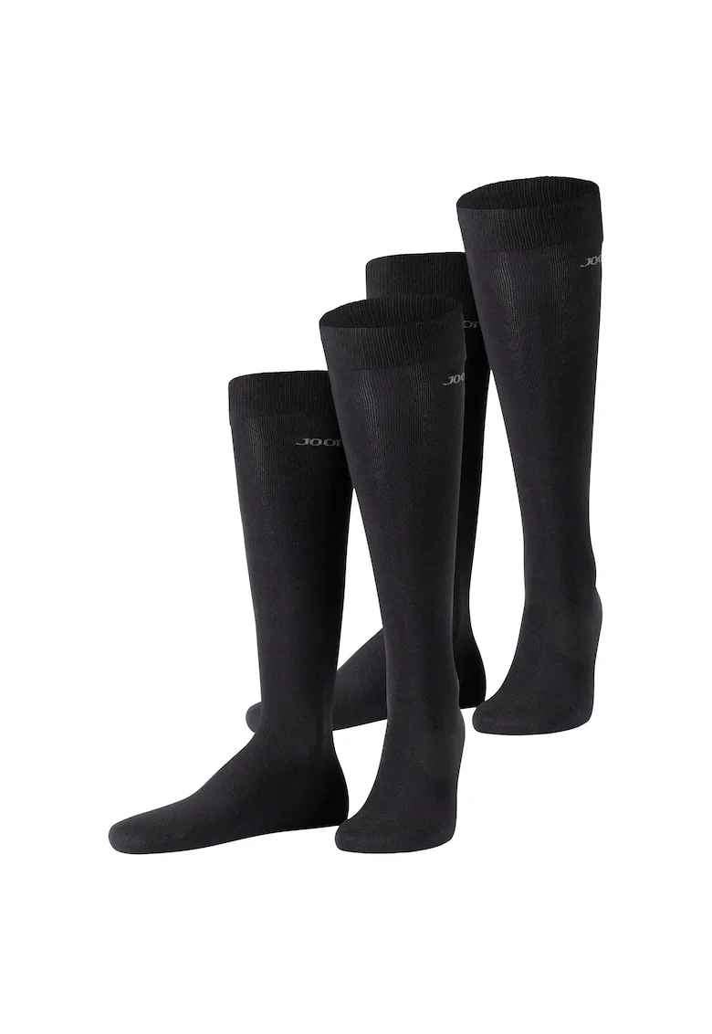 Set de sosete unisex lungi pana la genunchi - 2 perechi, Negru