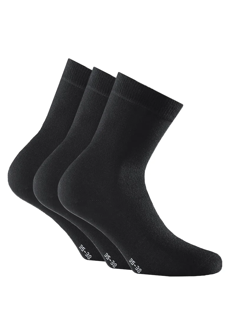 Set de sosete lungi unisex 174123 - 3 perechi, Negru