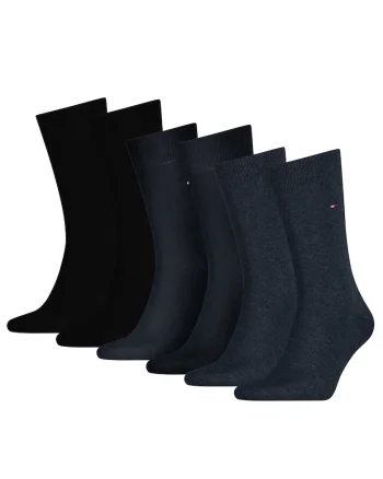 Set de sosete lungi - 6 perechi, Negru/Albastru inchis/Albastru