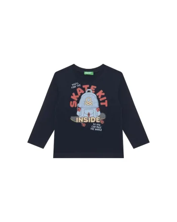 Bluza cu maneca lunga pentru copii,  bleumarin