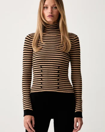 Twinset pulover cu guler înalt pentru femei cu vâscoză