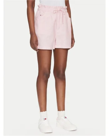 Pantaloni scurti dama  roz, tesatura,
