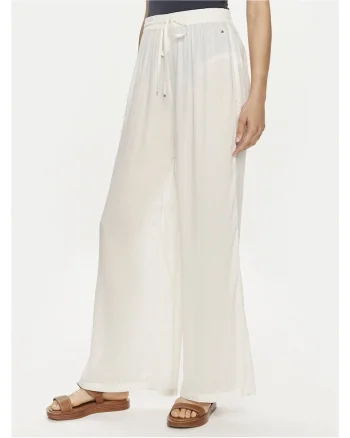 Pantaloni dama,  largi, ecru