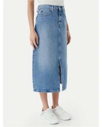 Fusta denim femei  albastru