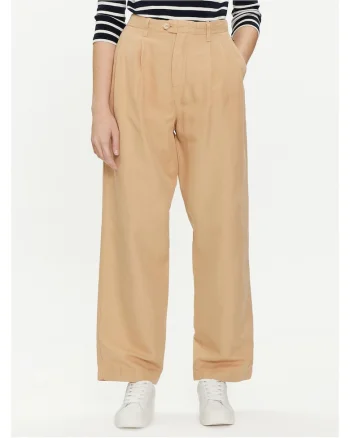 Pantaloni largi pentru dama,  bej,