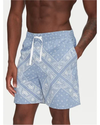 Pantaloni scurti barbati  albastru deschis, bumbac