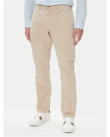 Pantaloni barbati  bej, material textil
