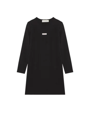 Rochie casual,  Negru, Maneca lunga