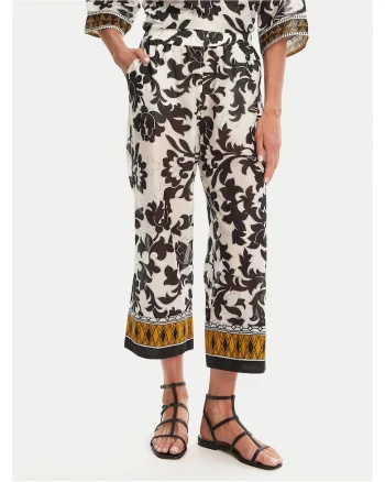 Pantaloni dama,  negru/bej
