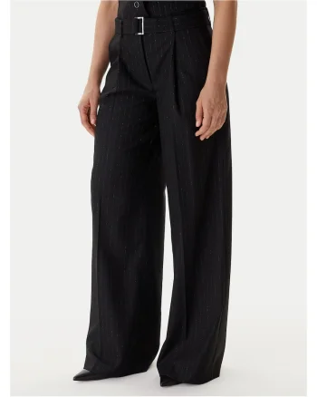 Pantaloni pentru dama  Palazzo, negru, poliester,