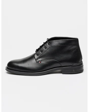 Ghete chukka din piele Corporate, Negru
