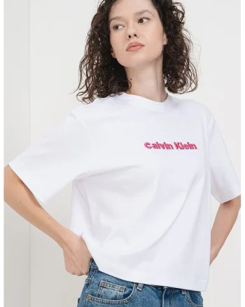 Tricou din bumbac cu broderie, Alb/Roz pastel